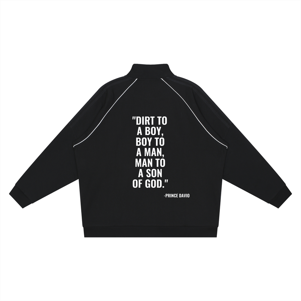 Reflection Striped Raglan Sleeve  Jacket