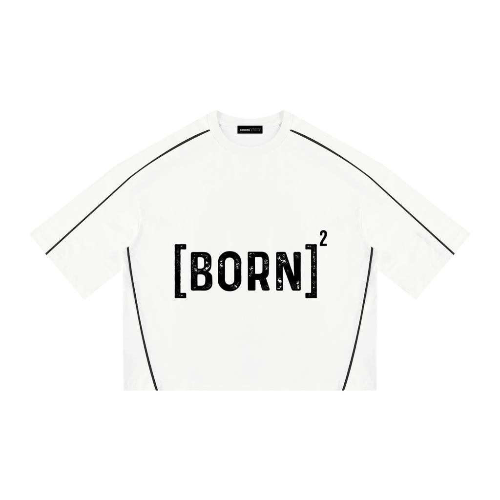 Unisex Heavyweight Boxy Piping T-Shirt