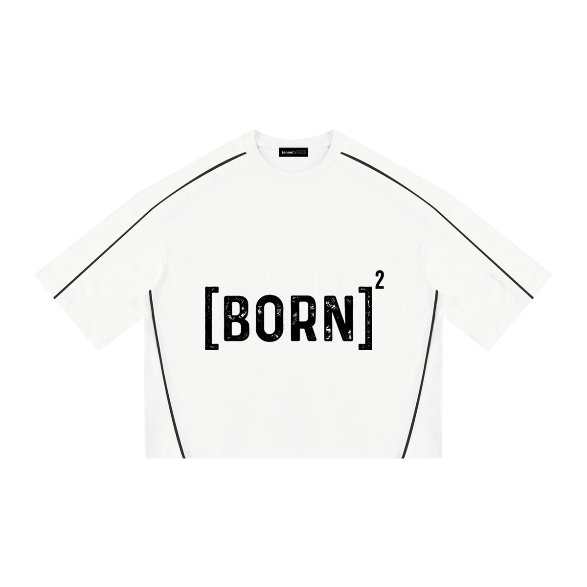 Unisex Heavyweight Boxy Piping T-Shirt