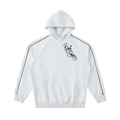 [Born]² White Gray Contrast Piping Raglan Hoodie