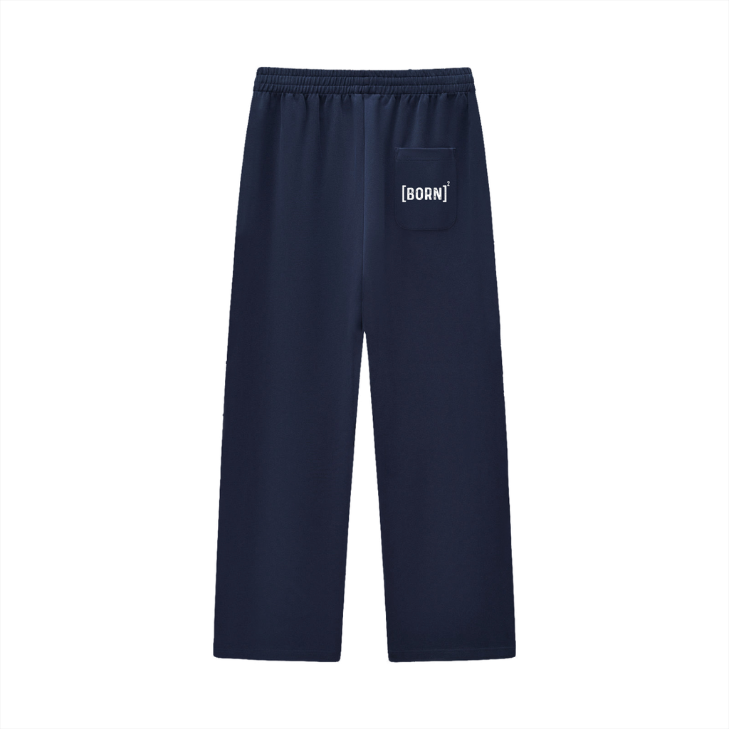 Curved Stripe Straight Sweatpants