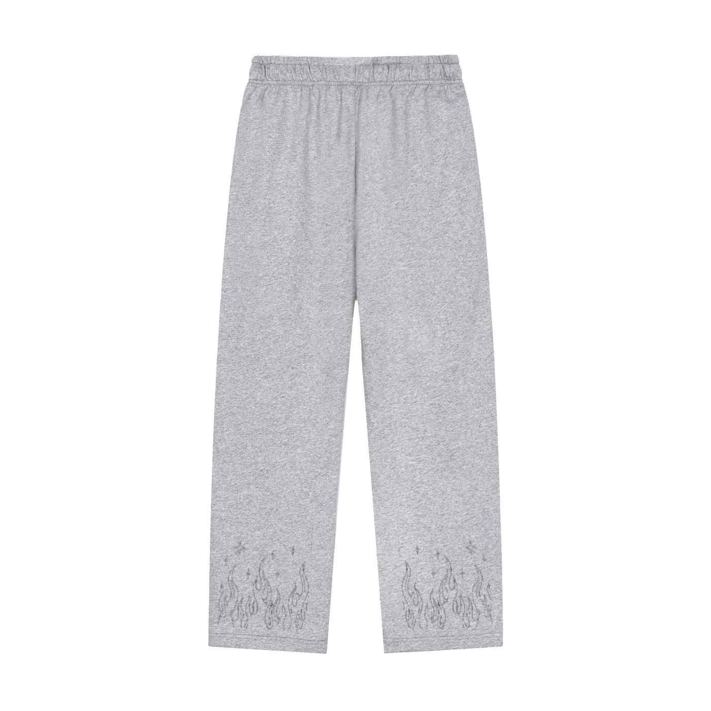 Solid Color Straight-Leg Sweatpants