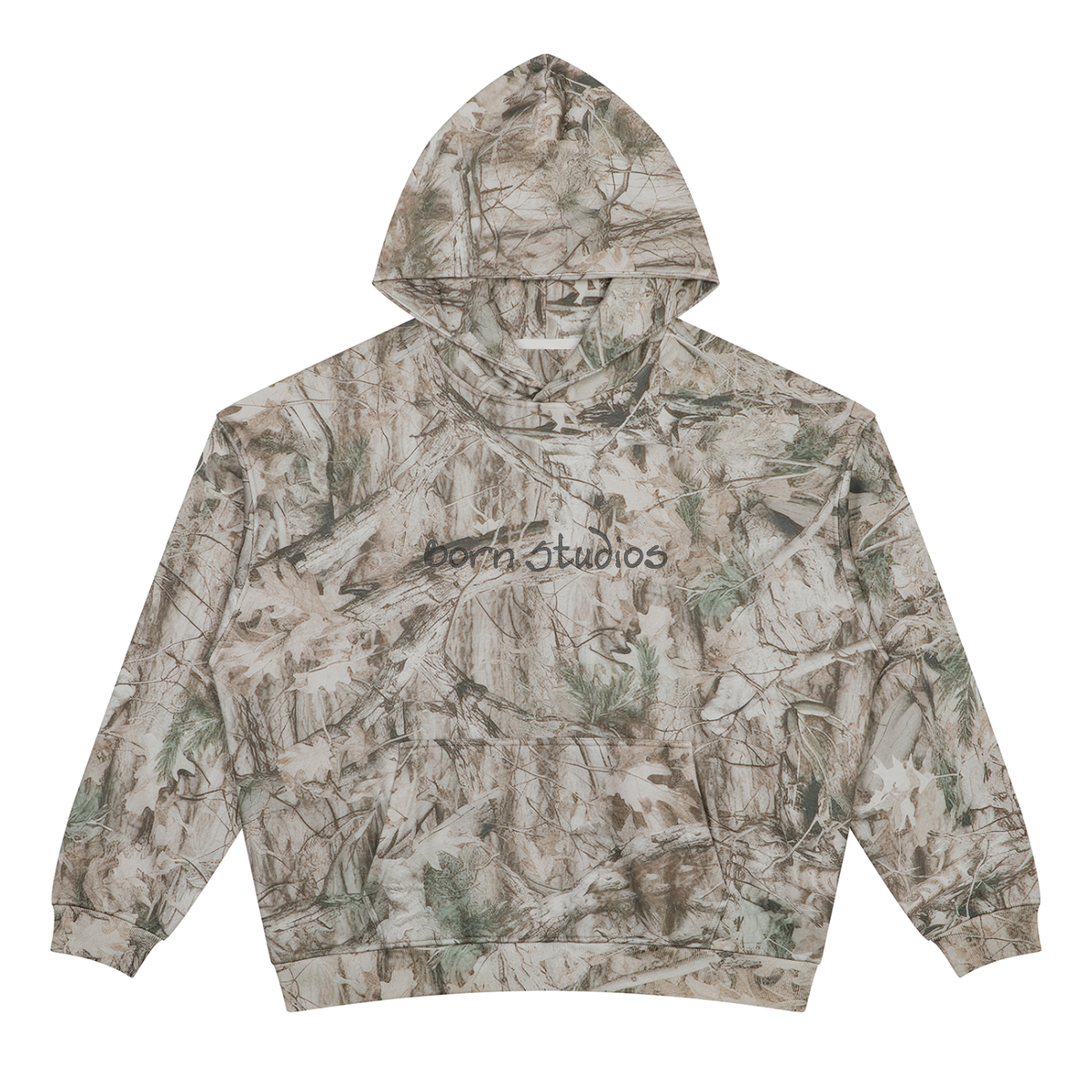 [Born]² Oversized Fleece Camo Matching Set Hoodie