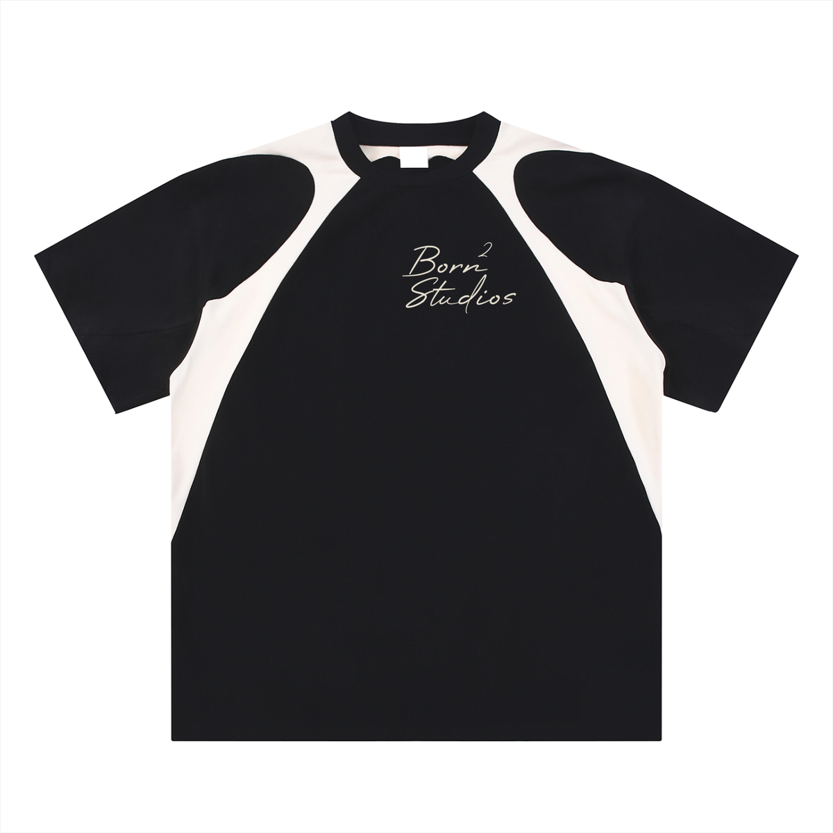 [Born]² Contrast Panel Cotton T-Shirt