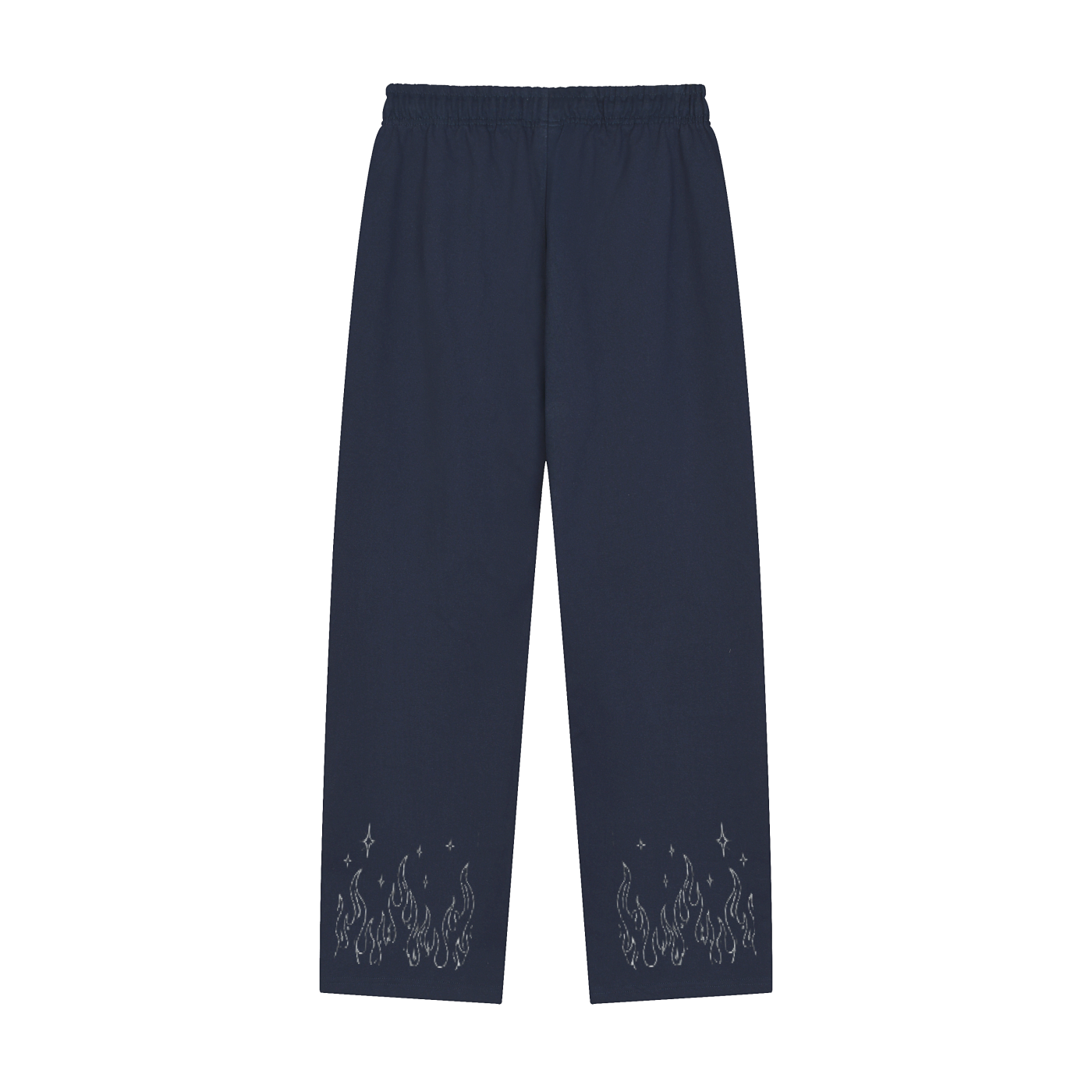 Solid Color Straight-Leg Sweatpants