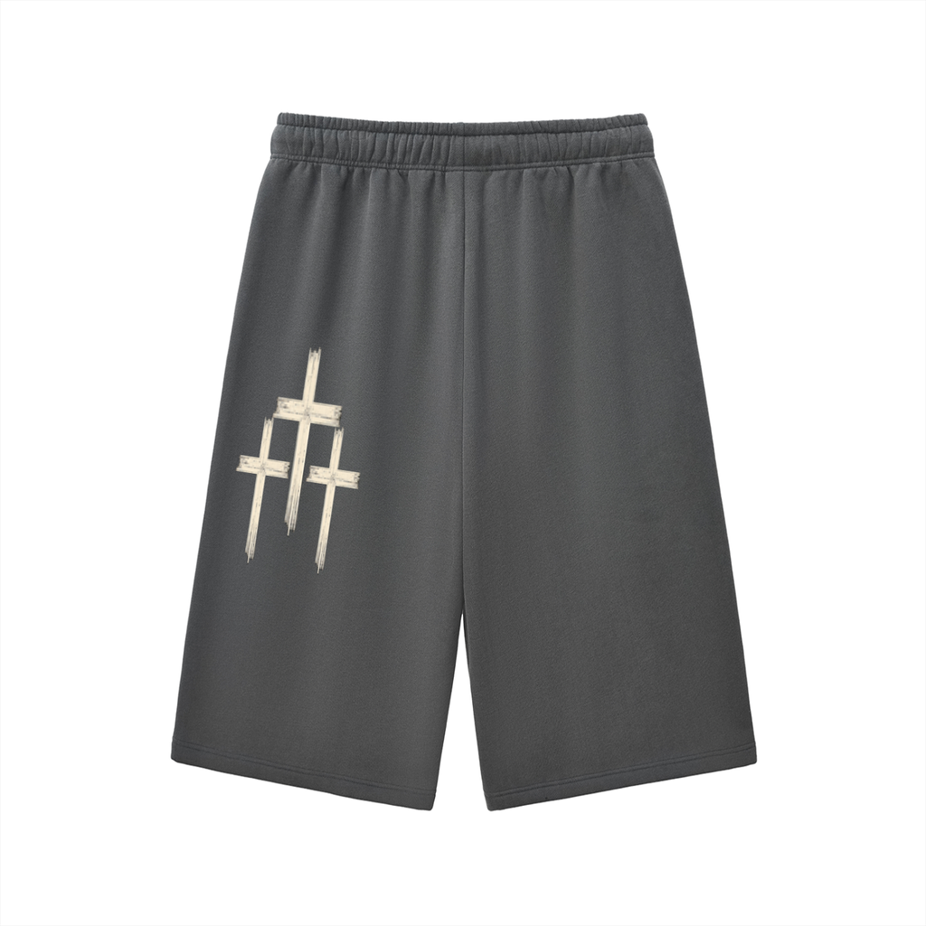 Relaxed Drawstring Three-quarter Sweatpants