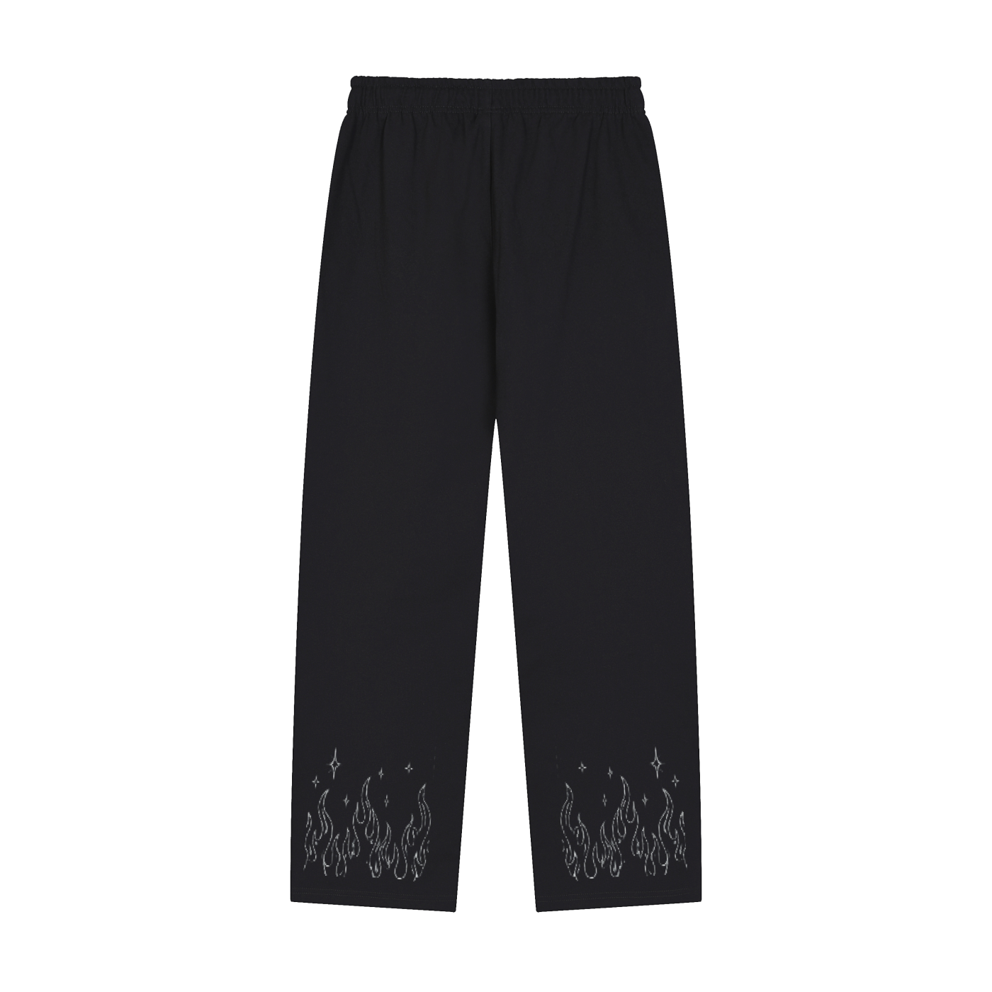 Solid Color Straight-Leg Sweatpants