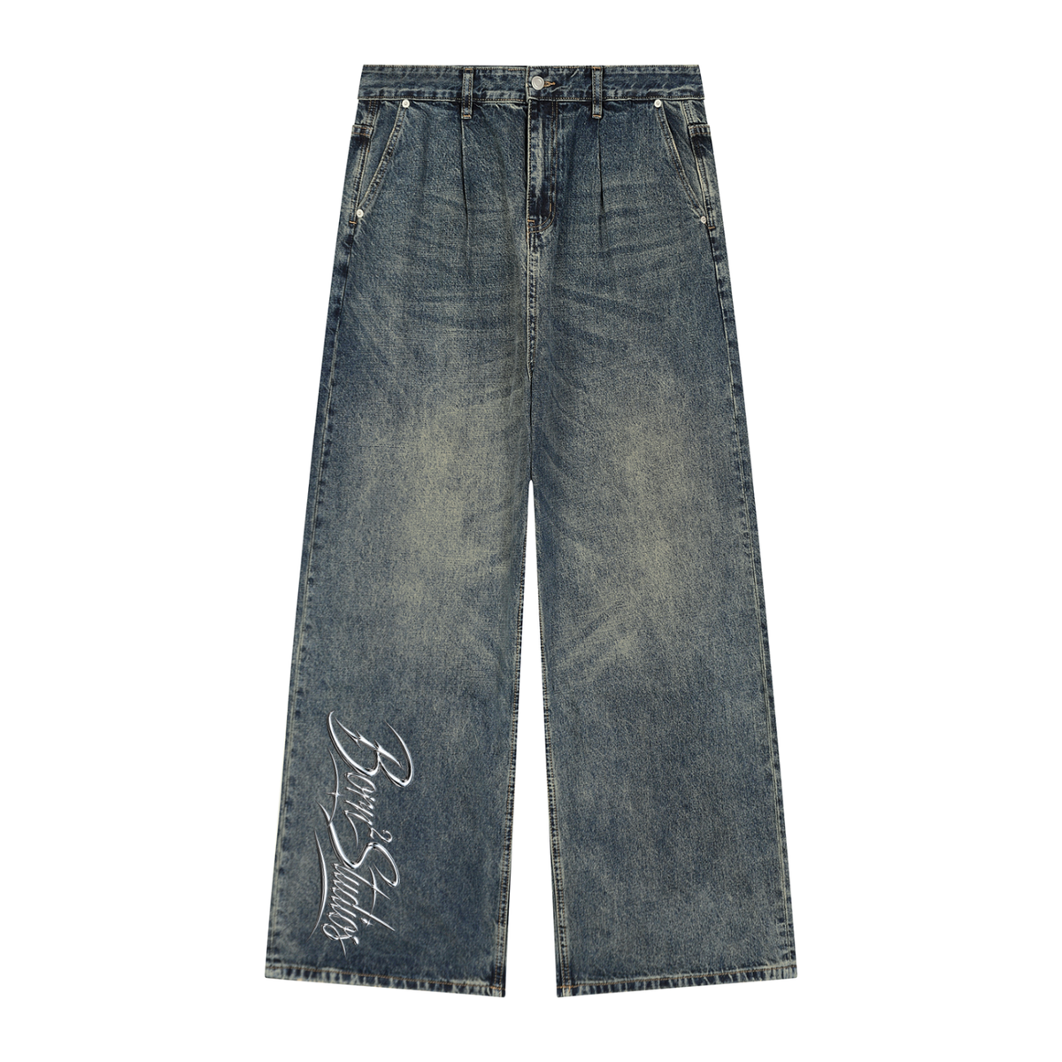 Men's Vintage Wash Denim Jeans