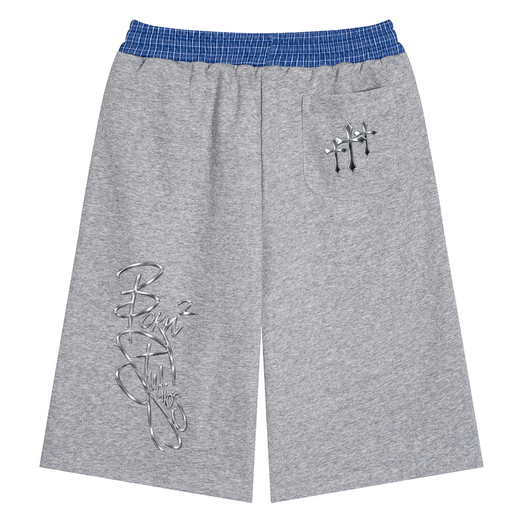 [Born]² Plaid Waistband Three-Quarter Pants(Capris)