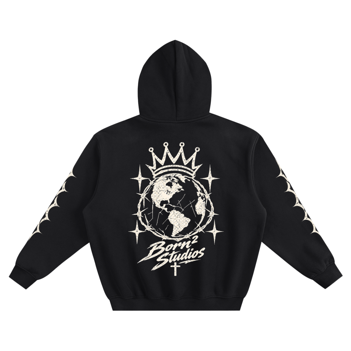 [Born]² Fleeced Boxy Hoodie