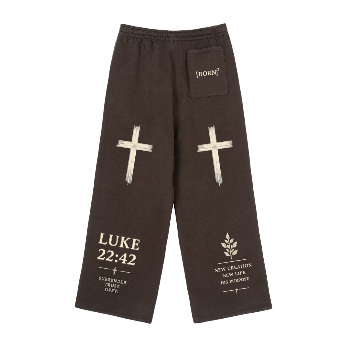 Fleece Drawstring Straight-Leg Sweatpants