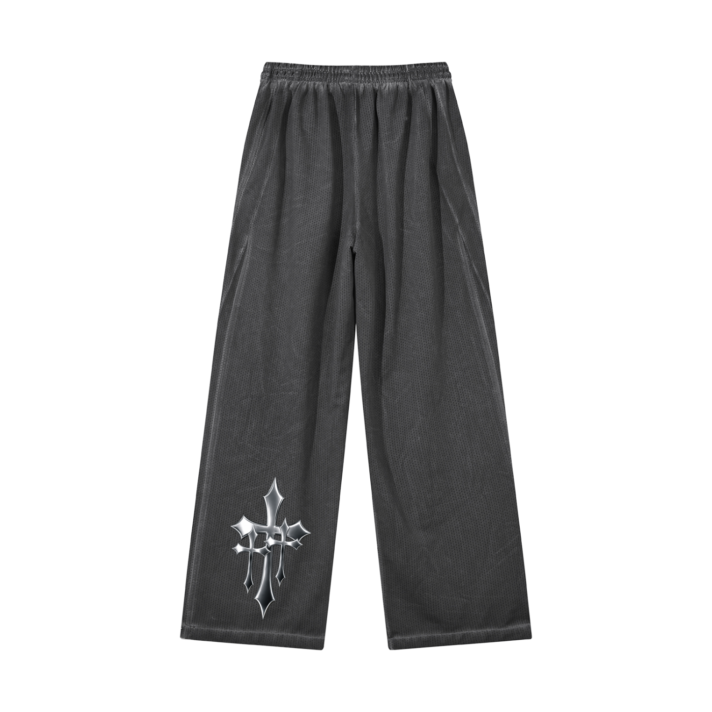Unisex Vintage Wash Wide Leg Mesh Sweatpants