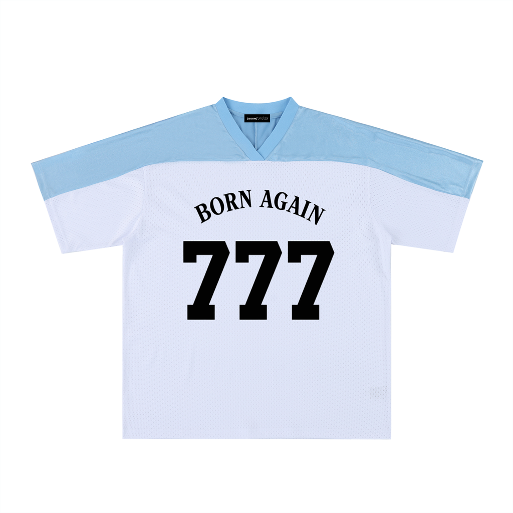 Oversized Mesh V-Neck Soccer Jersey
