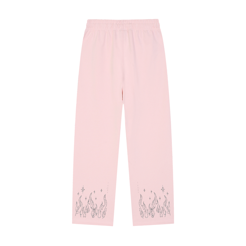 Solid Color Straight-Leg Sweatpants