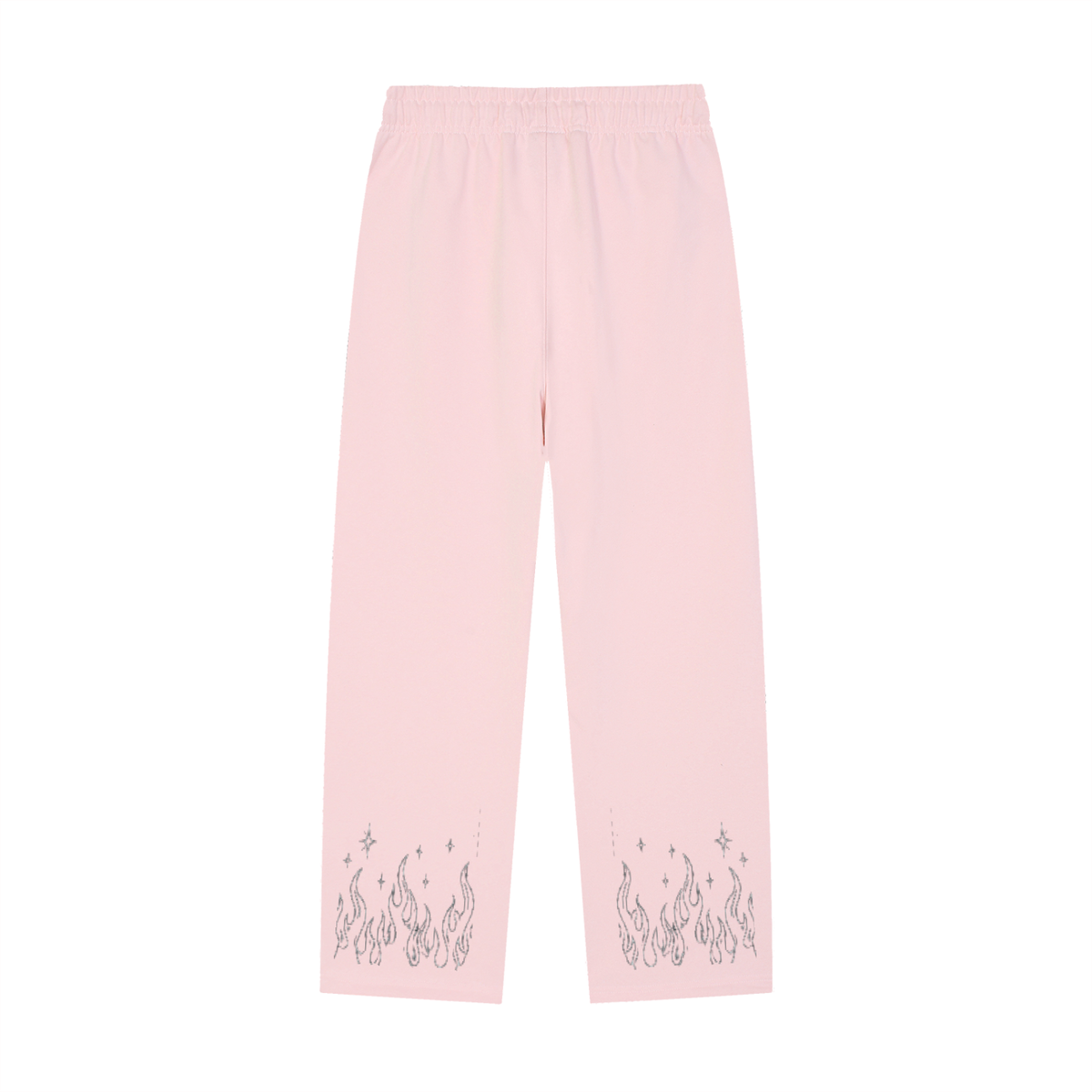 Solid Color Straight-Leg Sweatpants