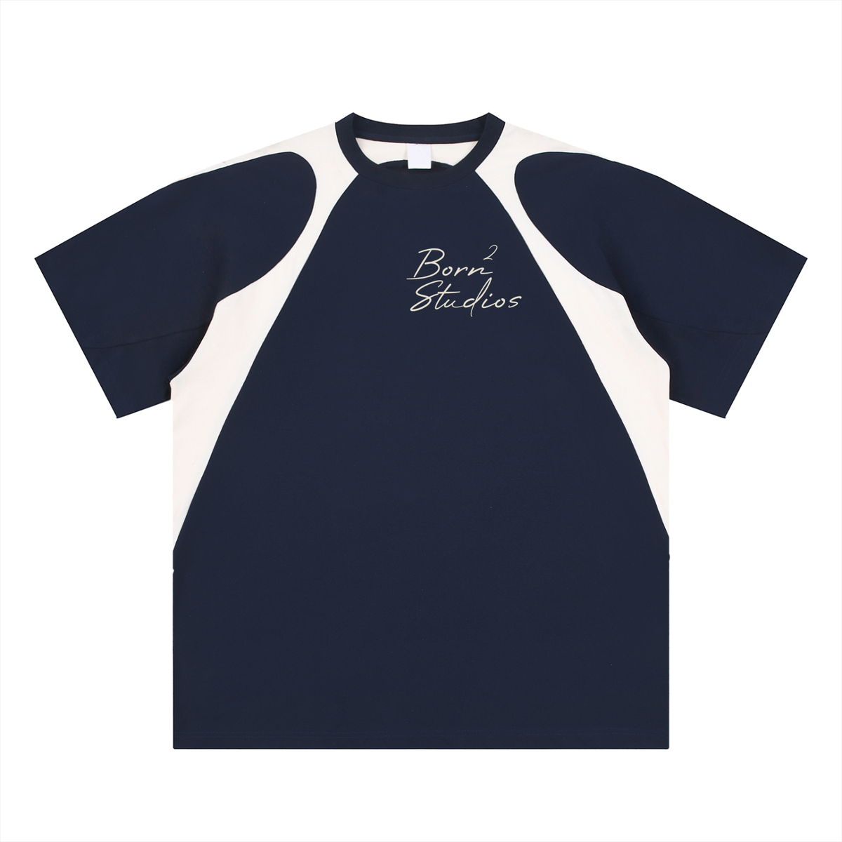 [Born]² Contrast Panel Cotton T-Shirt
