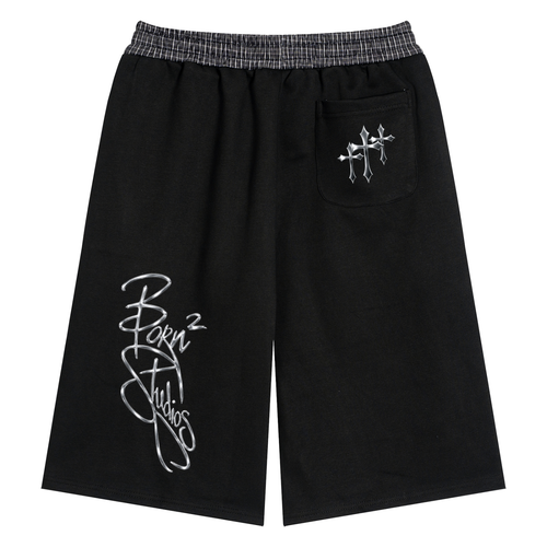 [Born]² Plaid Waistband Three-Quarter Pants(Capris)