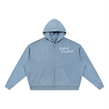 Unisex Vintage Wash Full Zip Boxy Hoodie