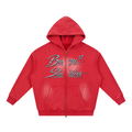 Sunfade Two-way Zipper Boxy Fleece Hoodie