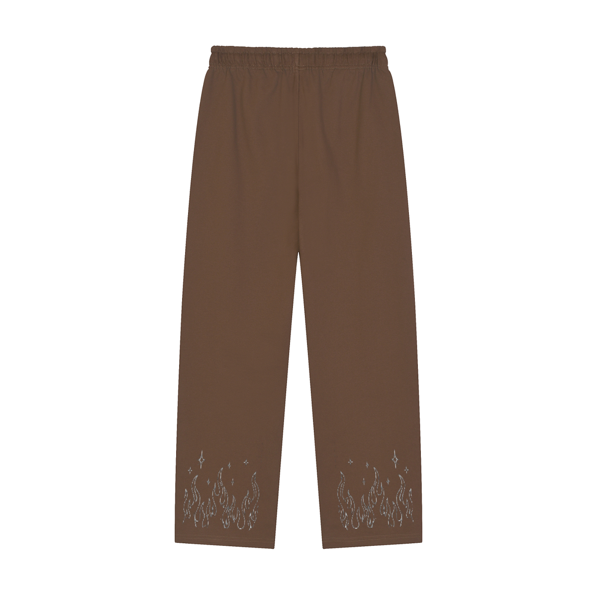 Solid Color Straight-Leg Sweatpants