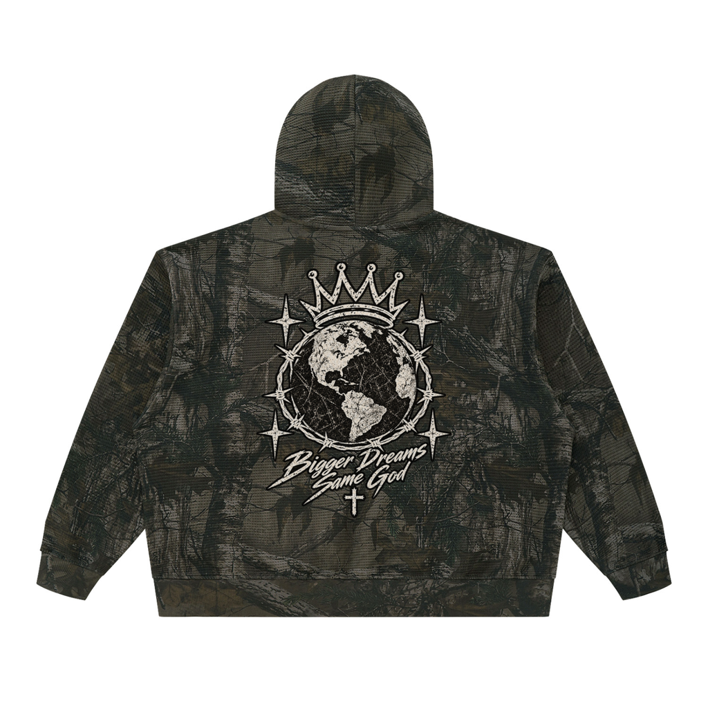 [Born]² Waffle Tree Camo Boxy Hoodie