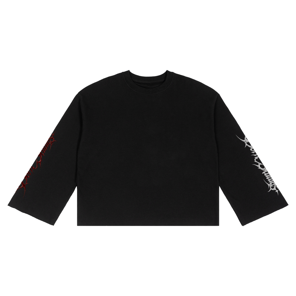 Unisex Waffle Raw Edge T-Shirt