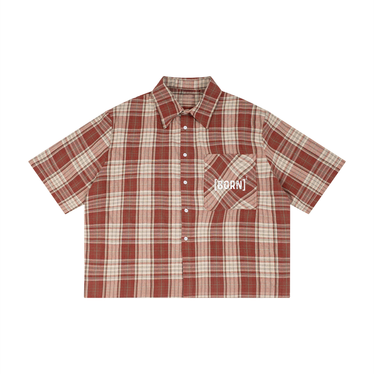 [Born]² Plaid Boxy Dress Shirt