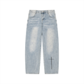 Men’s Enzyme Wash Wide Leg Jeans