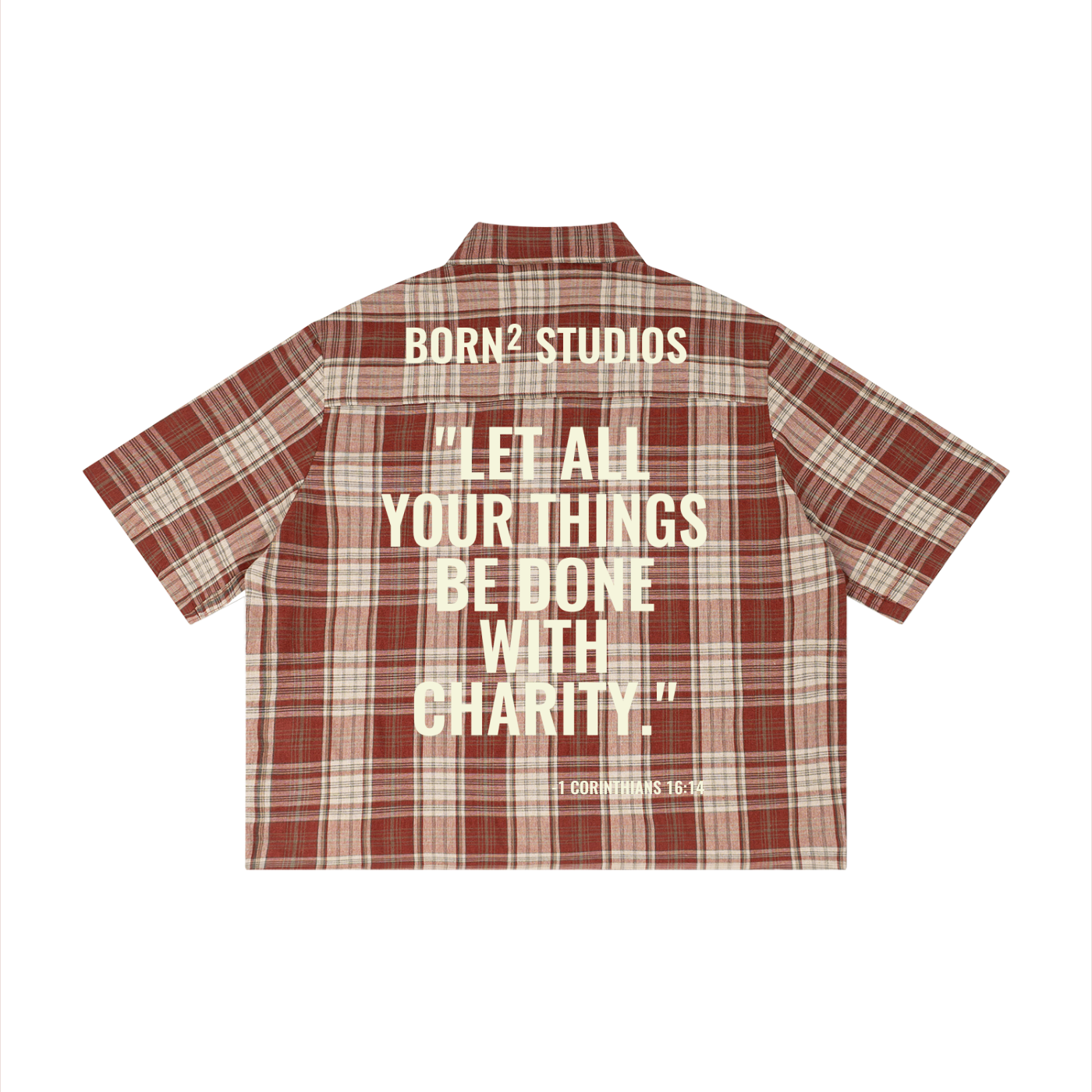 Unisex Plaid Boxy Short Sleeve Shirt