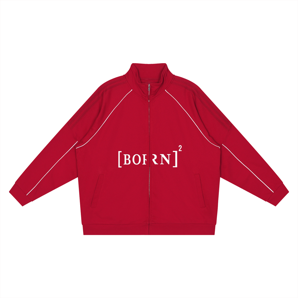 Reflection Striped Raglan Sleeve  Jacket