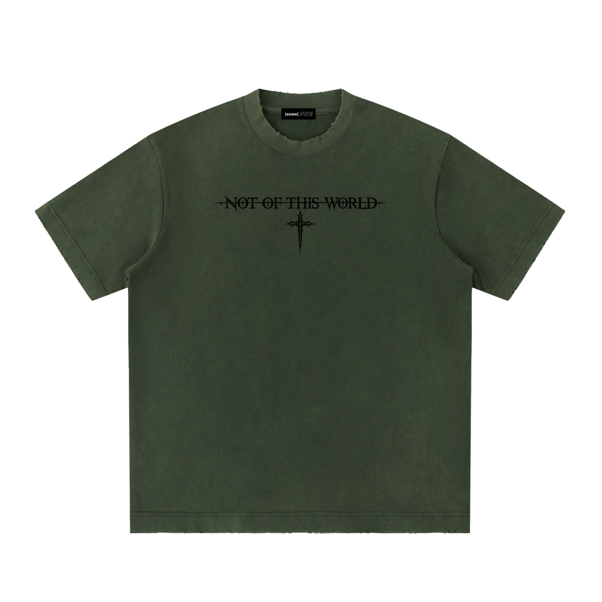 [Born]² Heavyweight Vintage Washed Frayed T-Shirt