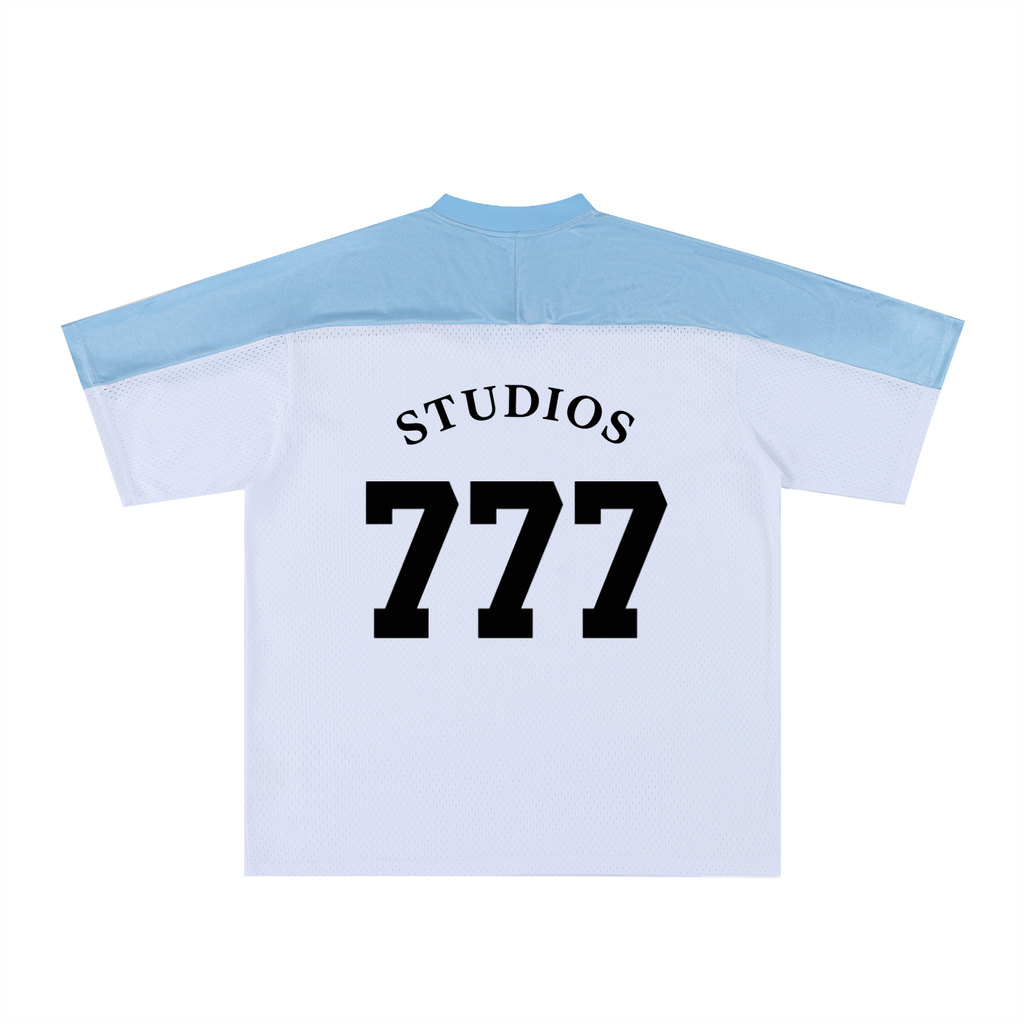 Oversized Mesh V-Neck Soccer Jersey