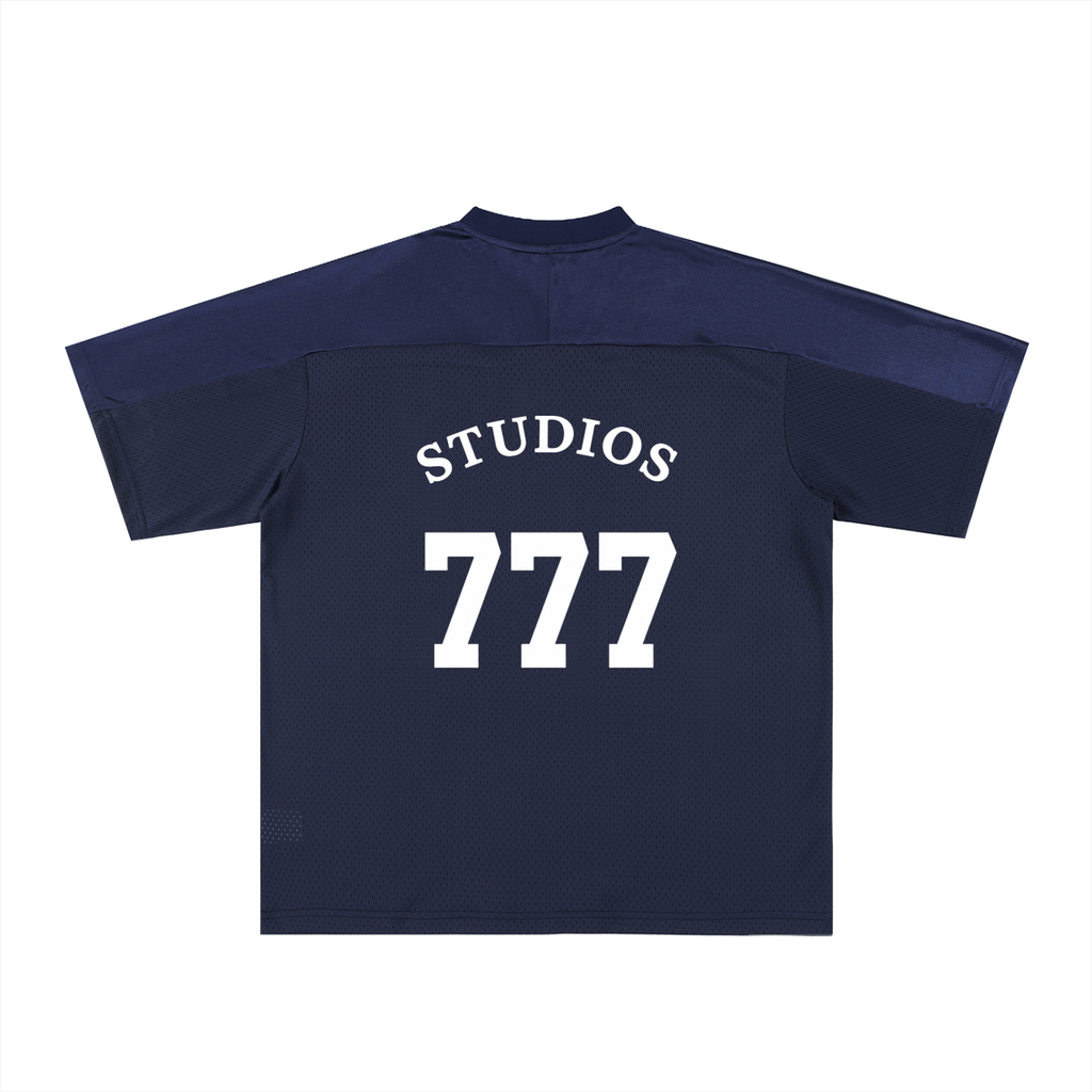 Oversized Mesh V-Neck Soccer Jersey