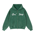 Zip-Through Boxy Fleece Hoodie