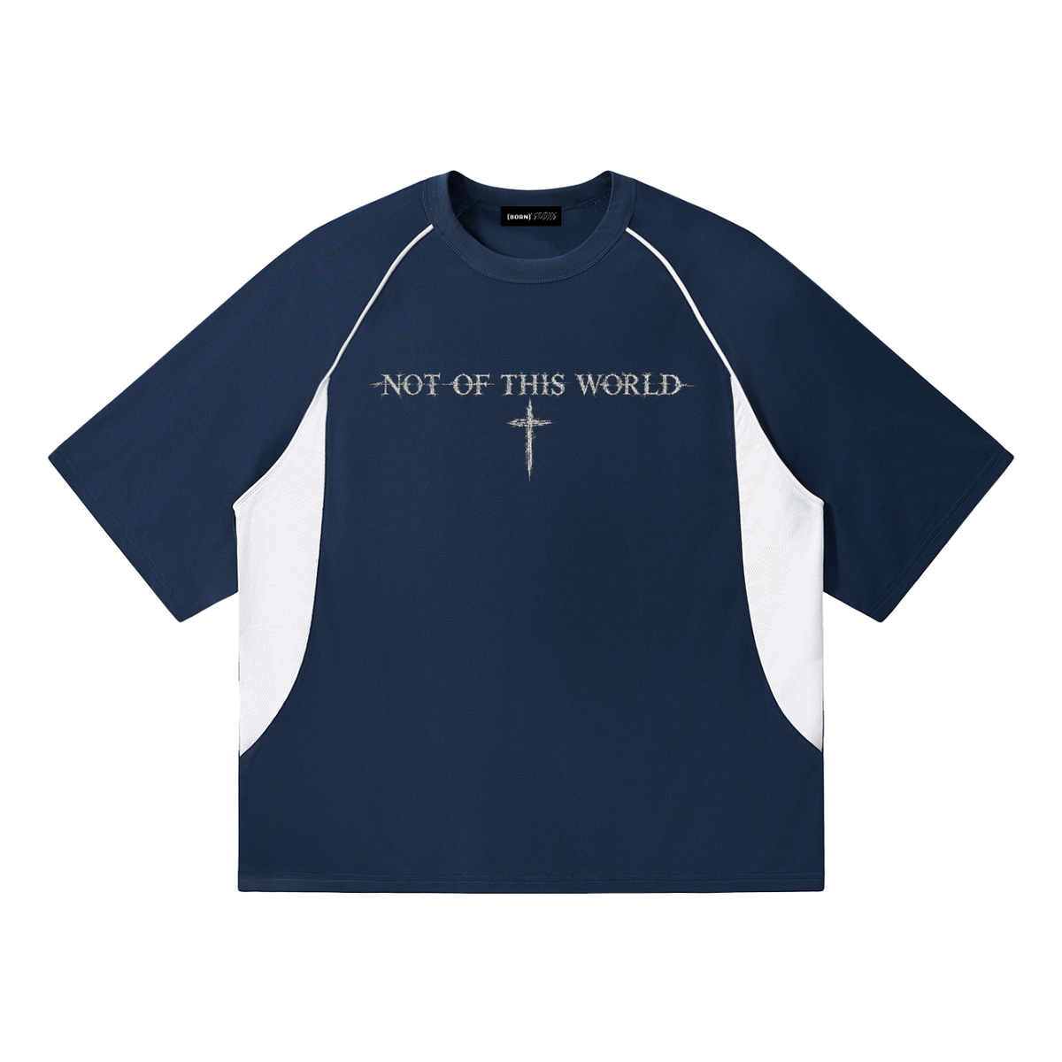 [Born]² Contrast Piping Panel Raglan T-Shirt