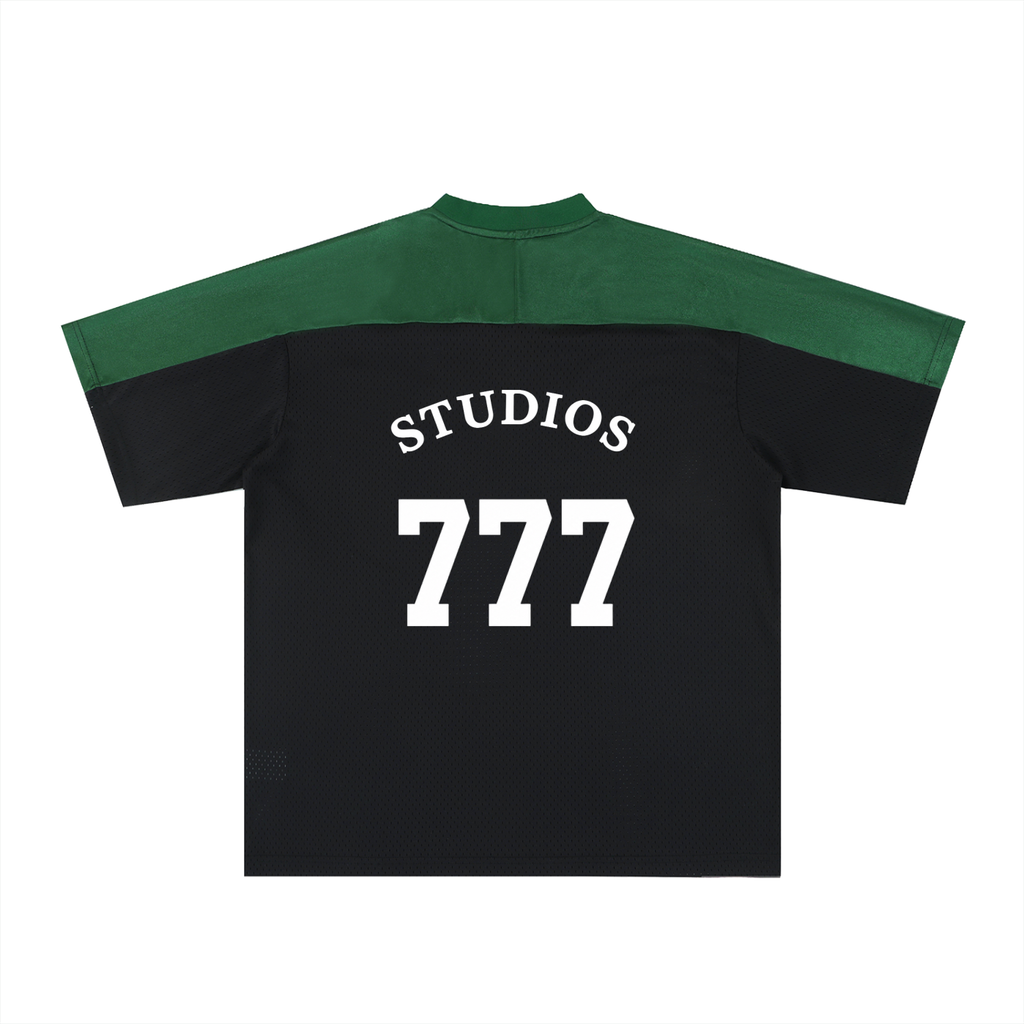 Oversized Mesh V-Neck Soccer Jersey