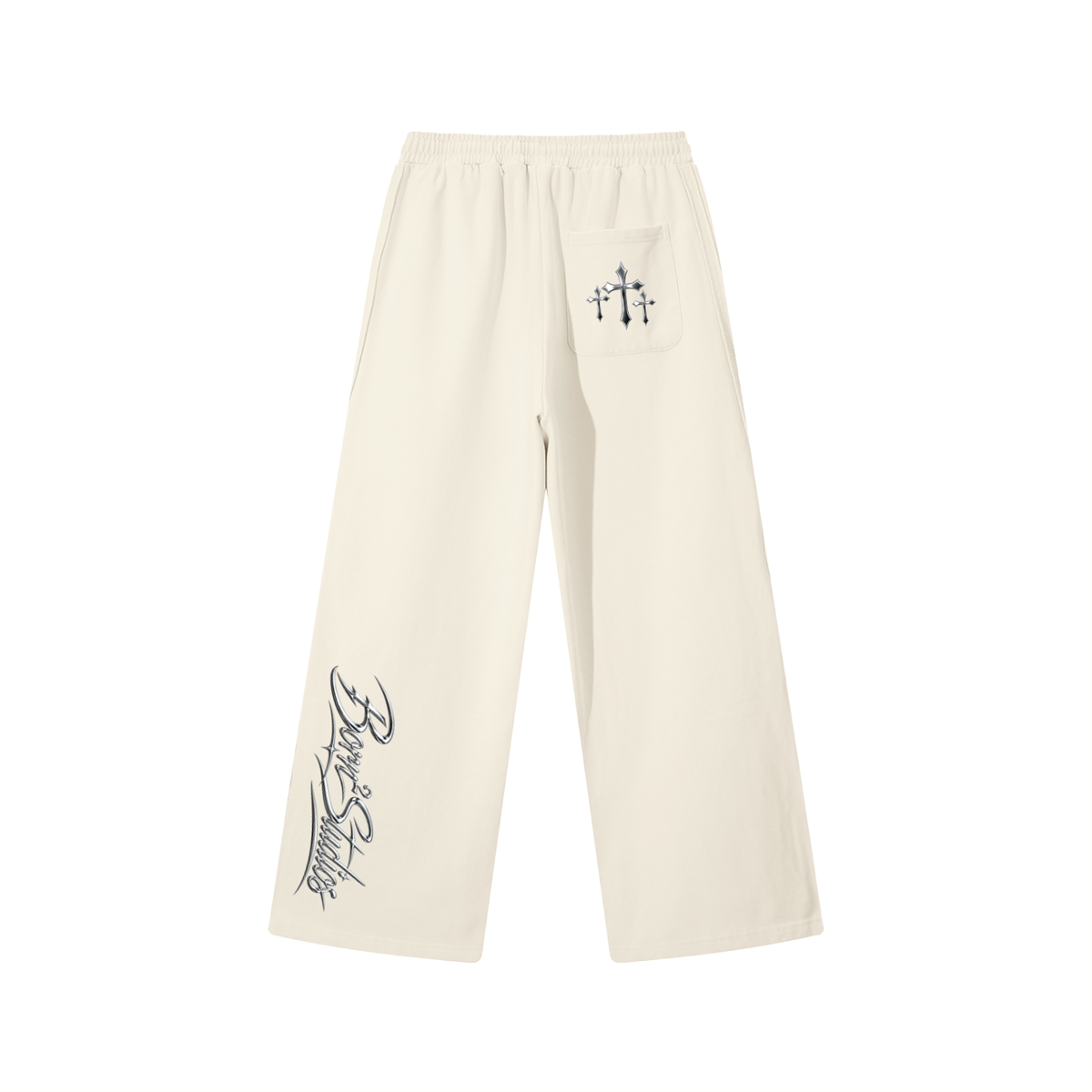 Contrast Tape Straight-Leg Sweatpants