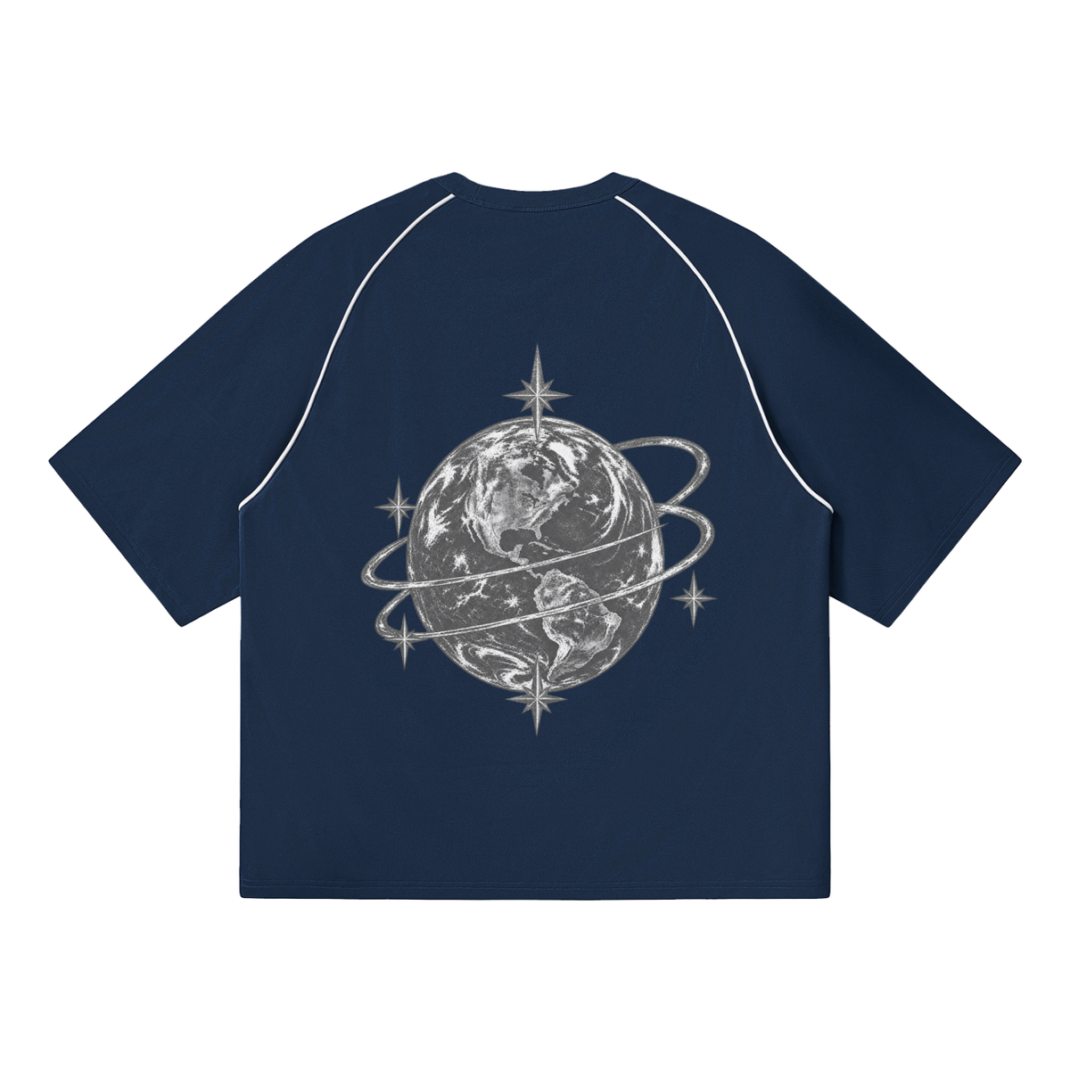 [Born]² Contrast Piping Panel Raglan T-Shirt