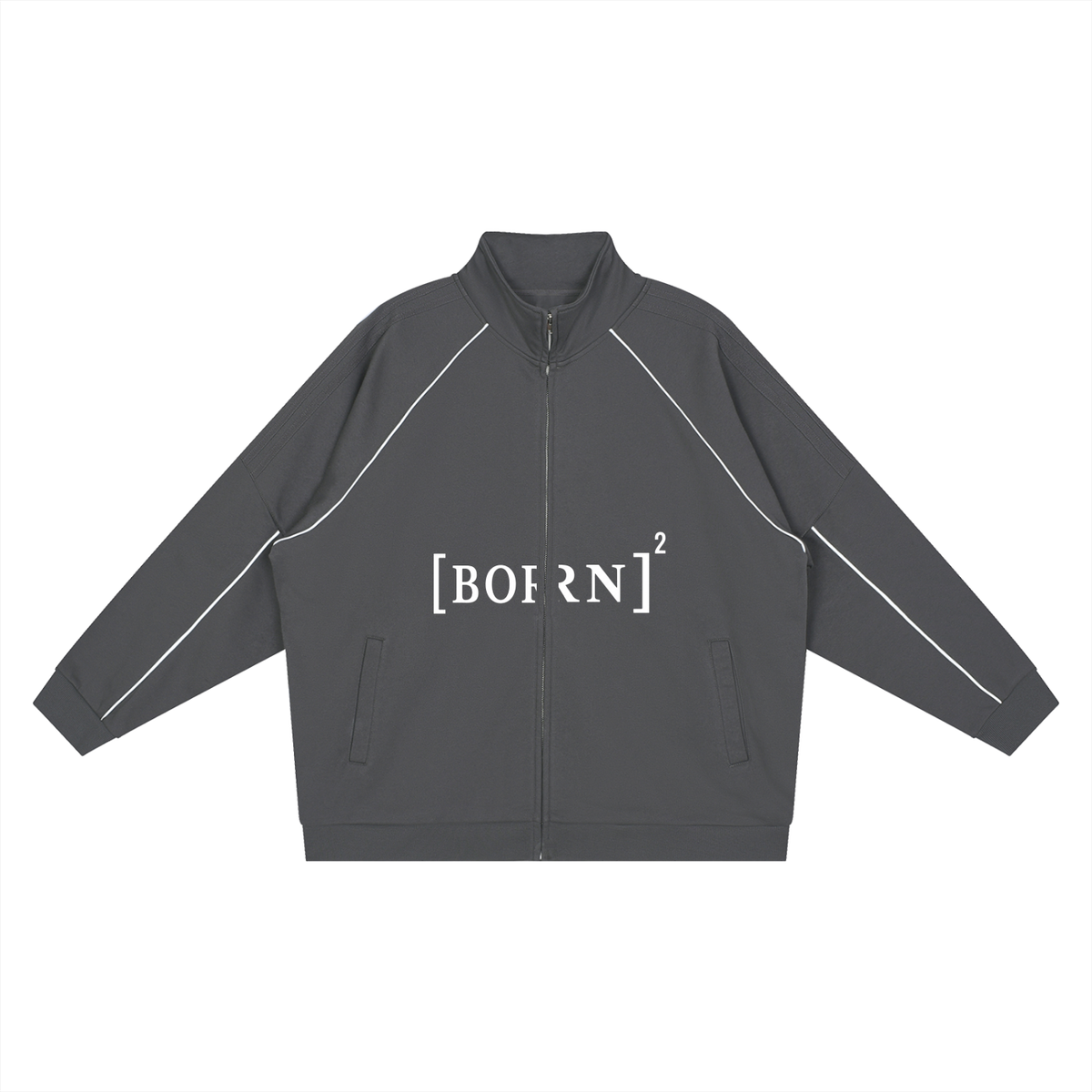 [Born]² Reflection Striped Raglan Track Suit Top