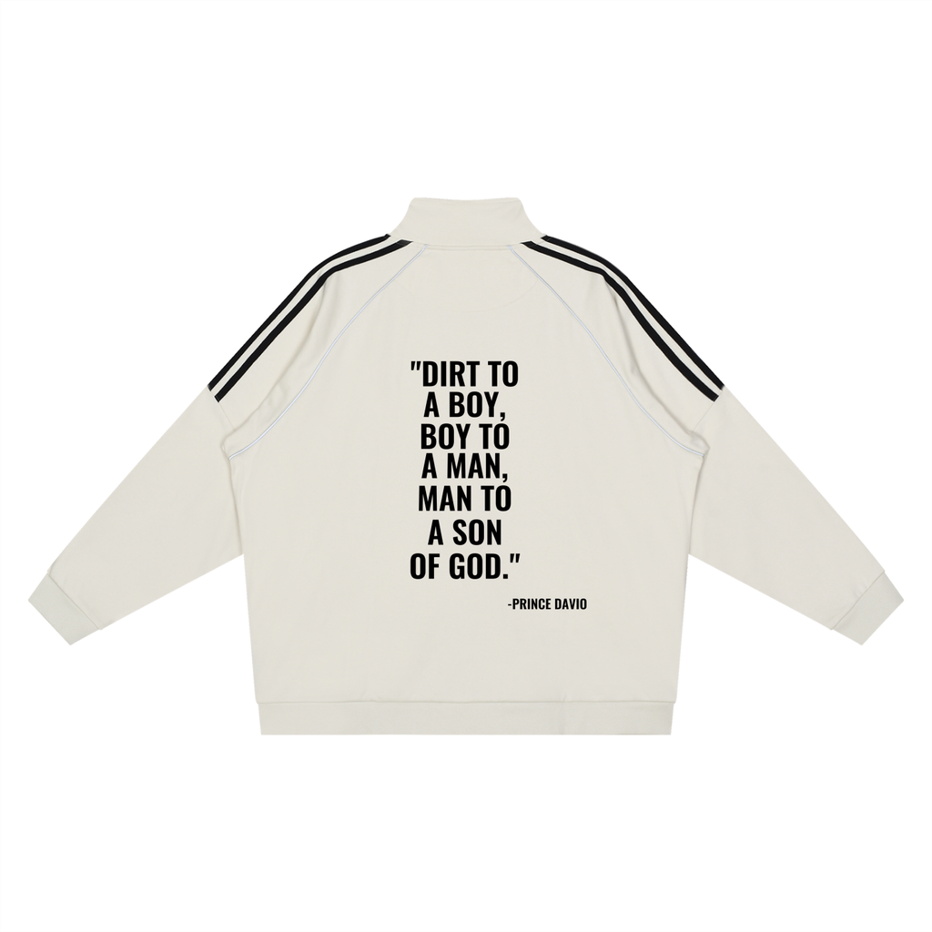 Reflection Striped Raglan Sleeve  Jacket