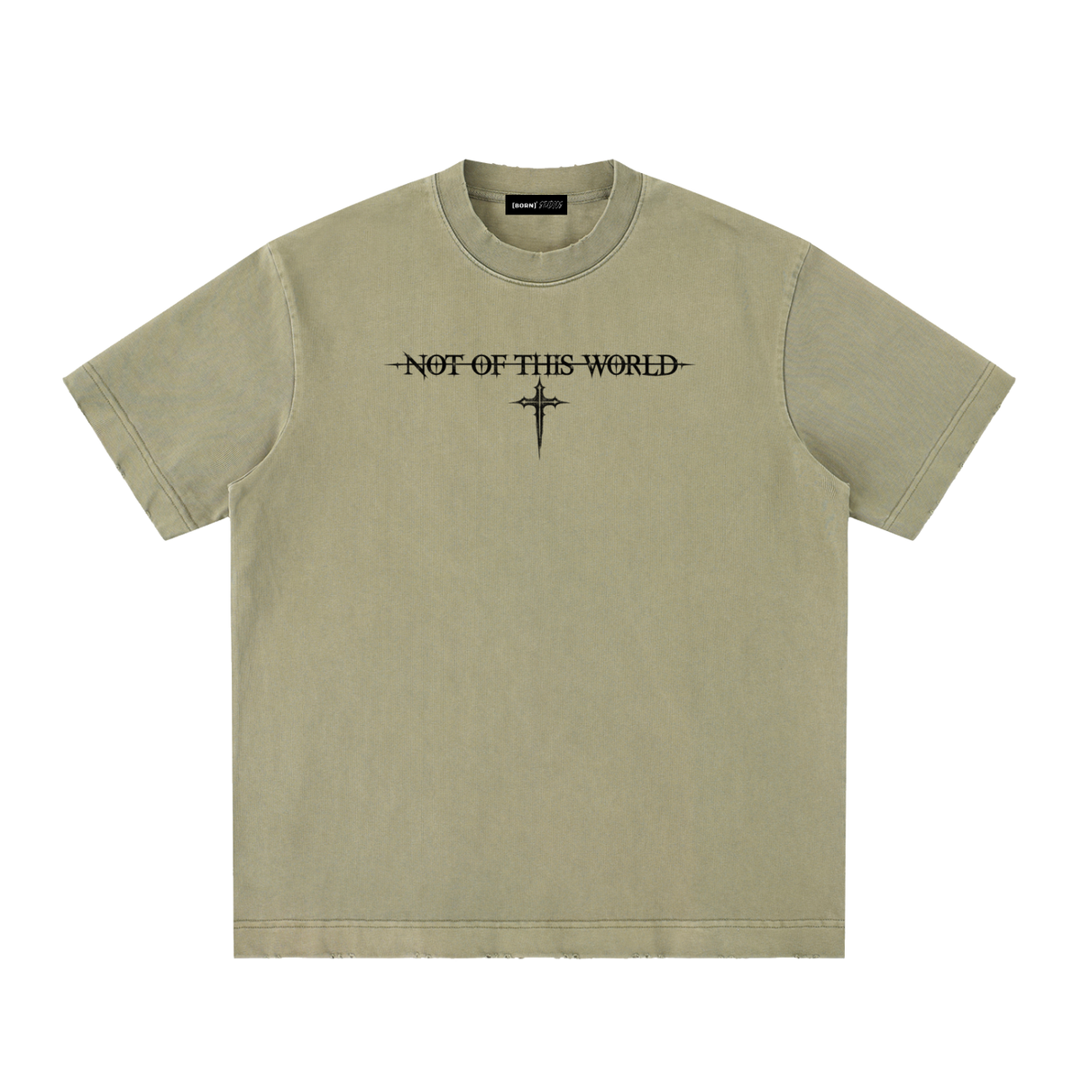 [Born]² Heavyweight Vintage Washed Frayed T-Shirt