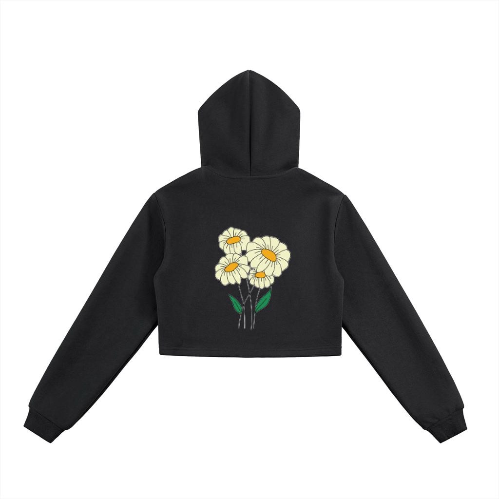 Essential Cropped Zip-Up Hoodie