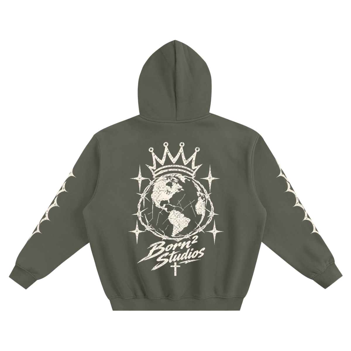 [Born]² Fleeced Boxy Hoodie