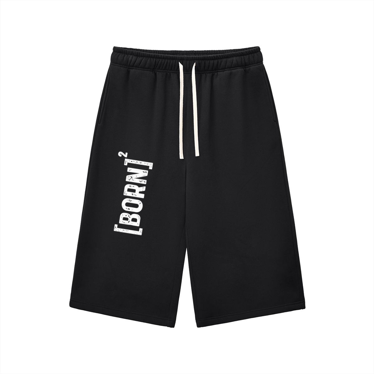 [Born]² Relaxed Drawstring Three-Quarter Sweatpants(Capris)