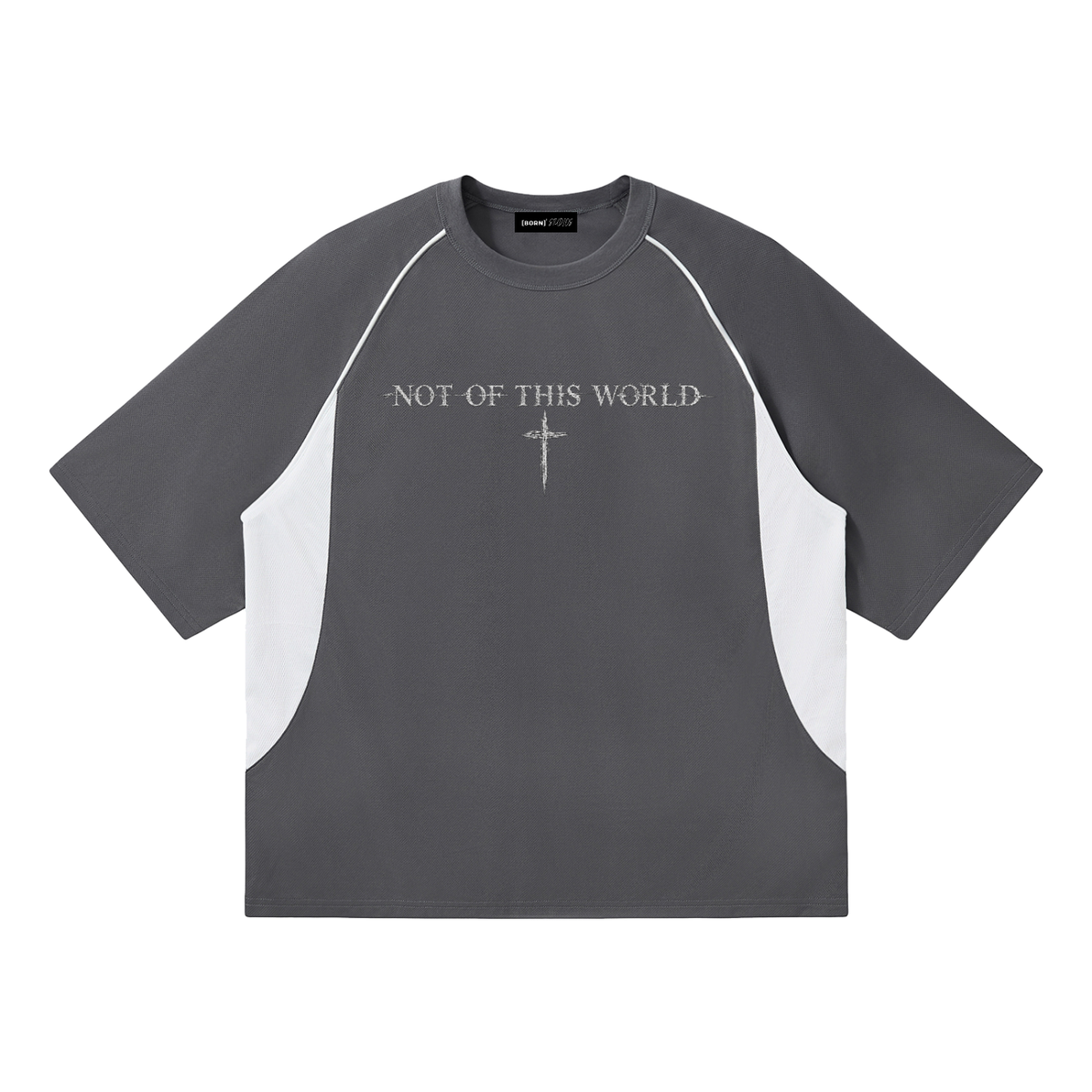 [Born]² Contrast Piping Panel Raglan T-Shirt