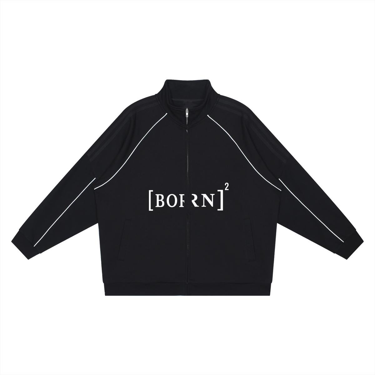 [Born]² Reflection Striped Raglan Track Suit Top
