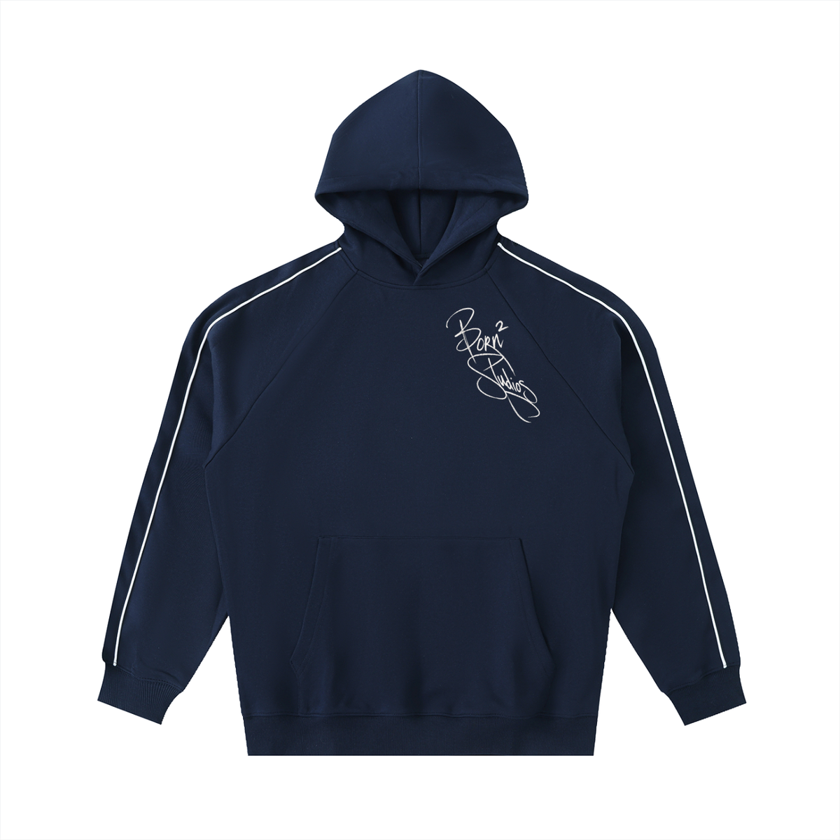 [Born]² Contrast Piping Raglan Hoodie