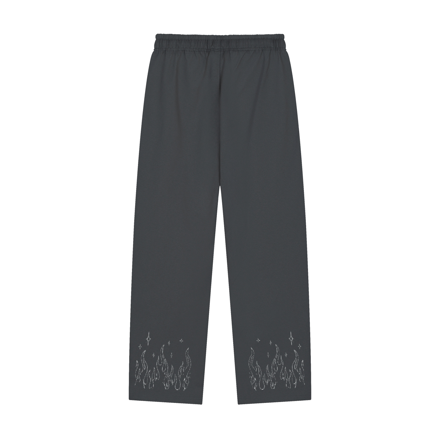Solid Color Straight-Leg Sweatpants