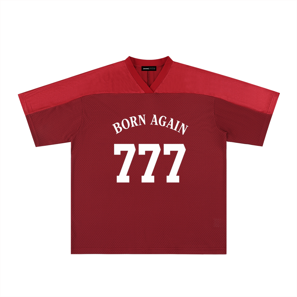 Oversized Mesh V-Neck Soccer Jersey