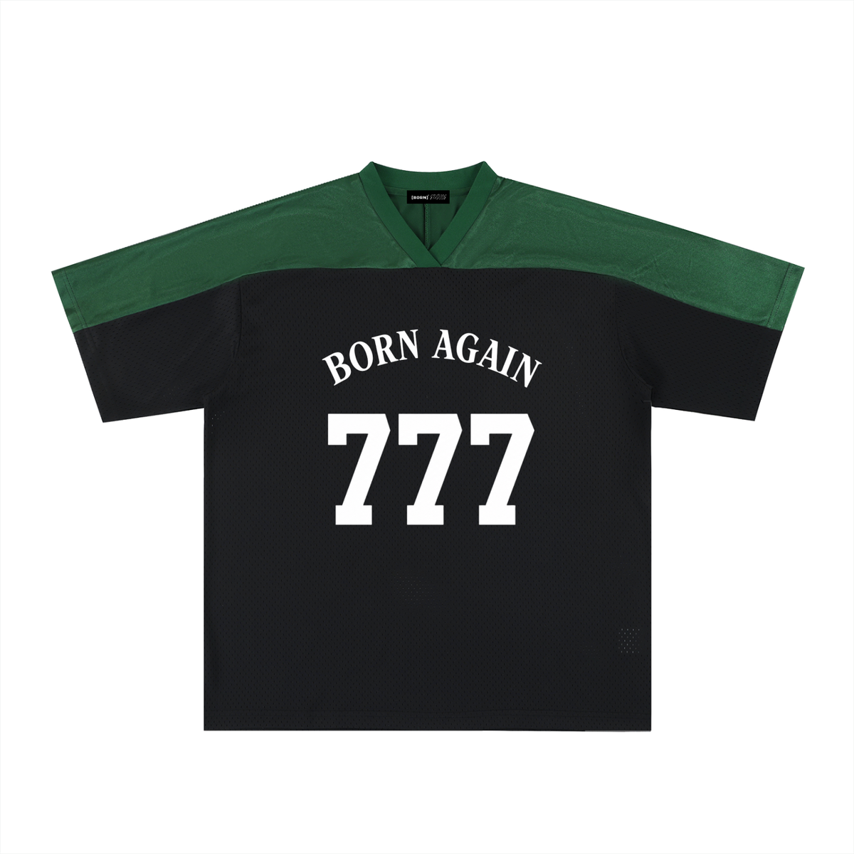 [Born]² "777" Oversized Mesh V-Neck Jersey